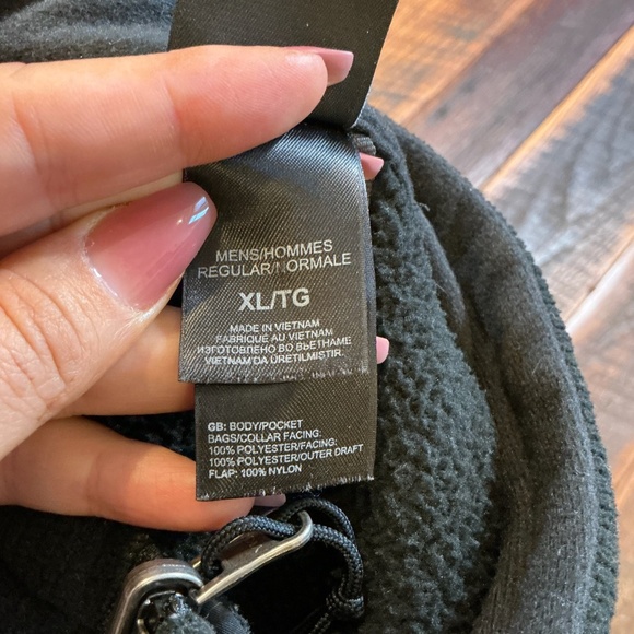 The North Face WindWall Fleece Jacket Men’s XL | Black Full Zip Outdoor Layer - Picture 9 of 13